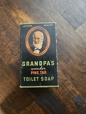 Grandpa's Wonder Pine Tar Toilet Soap ca1930 Cinc Oh NOS Collectible Advertising picture