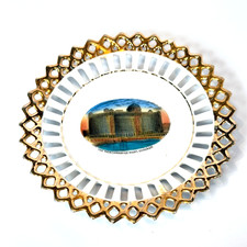CHICAGO Merchantile Building IL ILLINOIS Antique Souvenir China TRINKET DISH picture