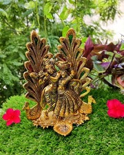 Radha Krishna Statue Symbol of Love & Divine Krishan Idol Hindu Deity Figurine picture