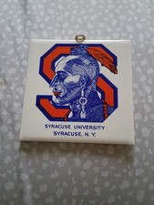 Vintage Syracuse University  Saltine warrior  Ceramic Tile Hanging Wall Plawue picture
