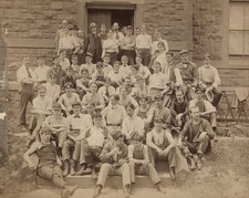 1898 Engineering College Students Albumen Photograph MALE AFFECTION picture