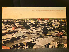 Postcard Bird's Eye View School Buildings Edmond OK Posted Divided Back 1907-15 picture