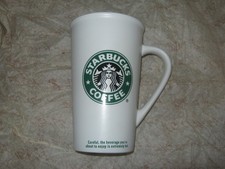 Starbucks To Go Mug Cup Coffee Company White 2006 Ceramic Replica NEW picture