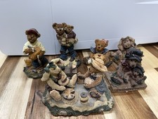 Set of 6 Boyd’s Bear Figures with Parental Figures and Extras Vintage picture