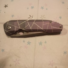 RARE Spyderco Nirvana Gray Titanium S90V Stonewash C199TIP Factory 2nd NEW picture