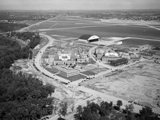Aerial View of NACA's Lewis Flight Propulsion Research Laboratory Old Photo picture