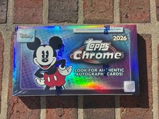 2026 TOPPS CHROME DISNEY HOBBY BOX (72 Cards) Brand New SEALED *SHIPS TODAY* picture