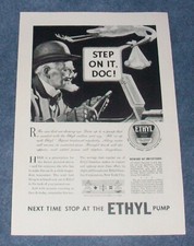1933 Ethyl Gasoline Vintage Ad 