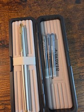 Vtg 1986 Parker Classic Flighter GT Fountain Pen BrushStainless Steel Box NOS picture