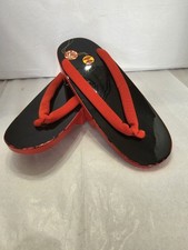 Antique Japanese Wooden Shoes  Vintage Wear or Decor picture