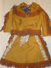 Vintage Halloween Western Cowgirl Costume 100% Walls of Texas Cotton Sz 6 picture