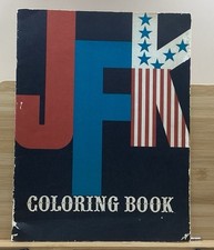 VINTAGE 1962 John F Kennedy JFK Political Satire Coloring Book Softcover 13x10 picture