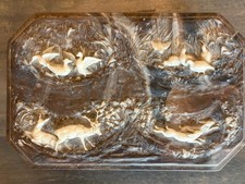 1970s Incolay Selva Vita Wildlife Jewelry Box, Marbled Stone Vanity Decor  picture