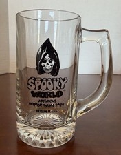 RARE Spooky World Horror Theme Park Glass From Berlin Massachusetts HARD 2 FIND picture