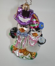Vintage 2002 Christopher Radko HAPPY SNOW YEAR Glass Christmas Ornament 5
