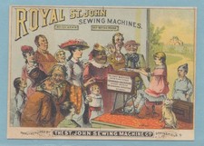 Antique The St. John Sewing Machine CO Royal St. John Sewing Machines Trade Card picture