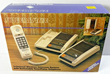 Vtg MCM Soundesign Intercom & Phone Faux Woodgrain #7420 NEW picture