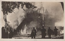 RPPC Minnesota Hotel Fire Detroit (Detroit Lakes) MN 1915 Real Photo Disaster picture