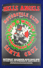 Vintage 2003 Hells Angels Motorcycle Club Christmas Ball Santa Cruz Invitation picture