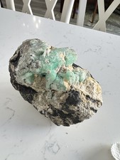 Natural Colombian Emerald Matrix Specimen Gem Green Crystals Calcite picture