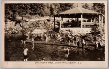 1942 RPPC Gyro Park Children's Pool Nelson BC Gowen Sutton Postcard D98 picture