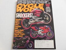 Cycle World Feb. 1994 Triumph Speed Triple T509, Honda VFR750F, Magna, Shadow picture