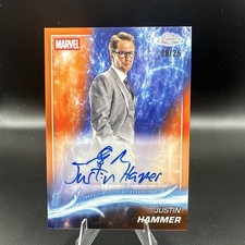 2025 Topps Chrome Marvel Studios Sam Rockwell Auto Orange Refractor /25 picture