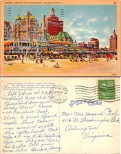 Atlantic City NJ General View Of Hotels From Beach Postcard 61757 picture