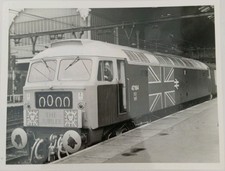 Vintage 1977 British Rail Class 47 47164 Locomotive Queen Silver Jubilee Photo picture
