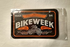 Vintage 1994 Daytona Beach Florida Bike Week Mini License Plate Collectible New picture