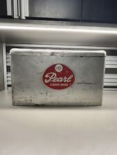 VINTAGE PEARL LAGER BEER ALUMINUM COOLER ICE CHEST picture