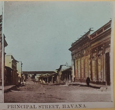 Principal Street, Havana, Cuba, c1900's T.W. Ingersoll Stereoview Card picture