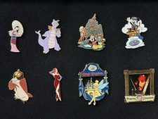 Lot Of Disney Pins Vintage Jessica Rabbit Splash Mountain Mulan Figment Mickey picture
