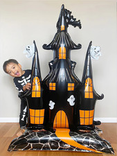 58 Inch Halloween Haunted House Castle Balloon Horror Party Decoration picture