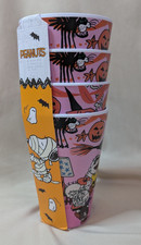 PEANUTS Gang Snoopy Set of 4 Melamine Cups Halloween Party Zrike NEW picture