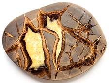 Large 388 gram Polished SEPTARIAN Nodule Lapidary Slab Rock Slice 6