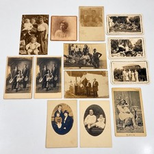 Vintage Antique Photo Postcard Lot Sepia B&W Family Portraits 1934 Chicago Fair picture