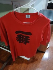 Vintage Japanese Made Ichiban Red Graphic T-Shirt Women’s M Kanji Retro Japan picture