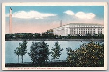 Washington DC Bureau of Engraving & Printing Washington Monument Postcard c1907 picture