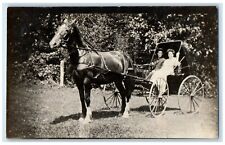 1908 Horse Carriage Morrisville Wisconsin WI RPPC Photo Posted Antique Postcard picture