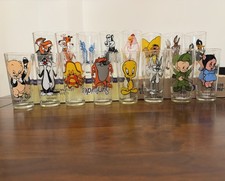 Vintage 1973 Warner Bros Looney Tunes Pepsi Collector Series Glass Lot of 16 picture
