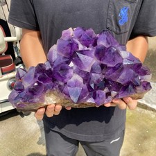17.3lb Natural Amethyst geode quartz cluster crystal specimen Healing picture