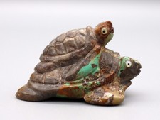 Ron Laahty (d) Royston Turquoise Zuni Sea Turtles Fetish picture