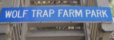 Wolf Trap Farm Park~Original Pavilion Wooden Blue & White Hanging Sign~Rare~48
