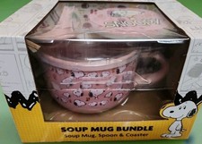 Peanuts Snoopy & Woodstock Soup Mug Bundle With Vented Lid 24 Oz  picture