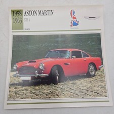 1958 1963 Aston Martin DB 4 Sport Classic Cars Collectors Club Card 90s VTG picture
