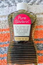 Pure Silvikrin Beecham Products Vintage 1960s Hair Tonic Full Glass Bottle picture