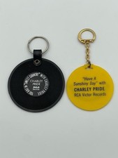 Vintage Charley Pride RCA Victor Records Promotional Keychains Lot of 2 picture