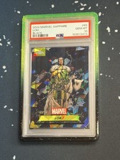 2024 Topps Chrome Marvel Sapphire BLACK Loki #'d 1/10 PSA 10 GEM MINT picture