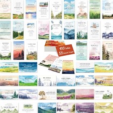 100pcs Watercolor Bible Verse Cards Mini Prayer Cards Delicate Designs picture